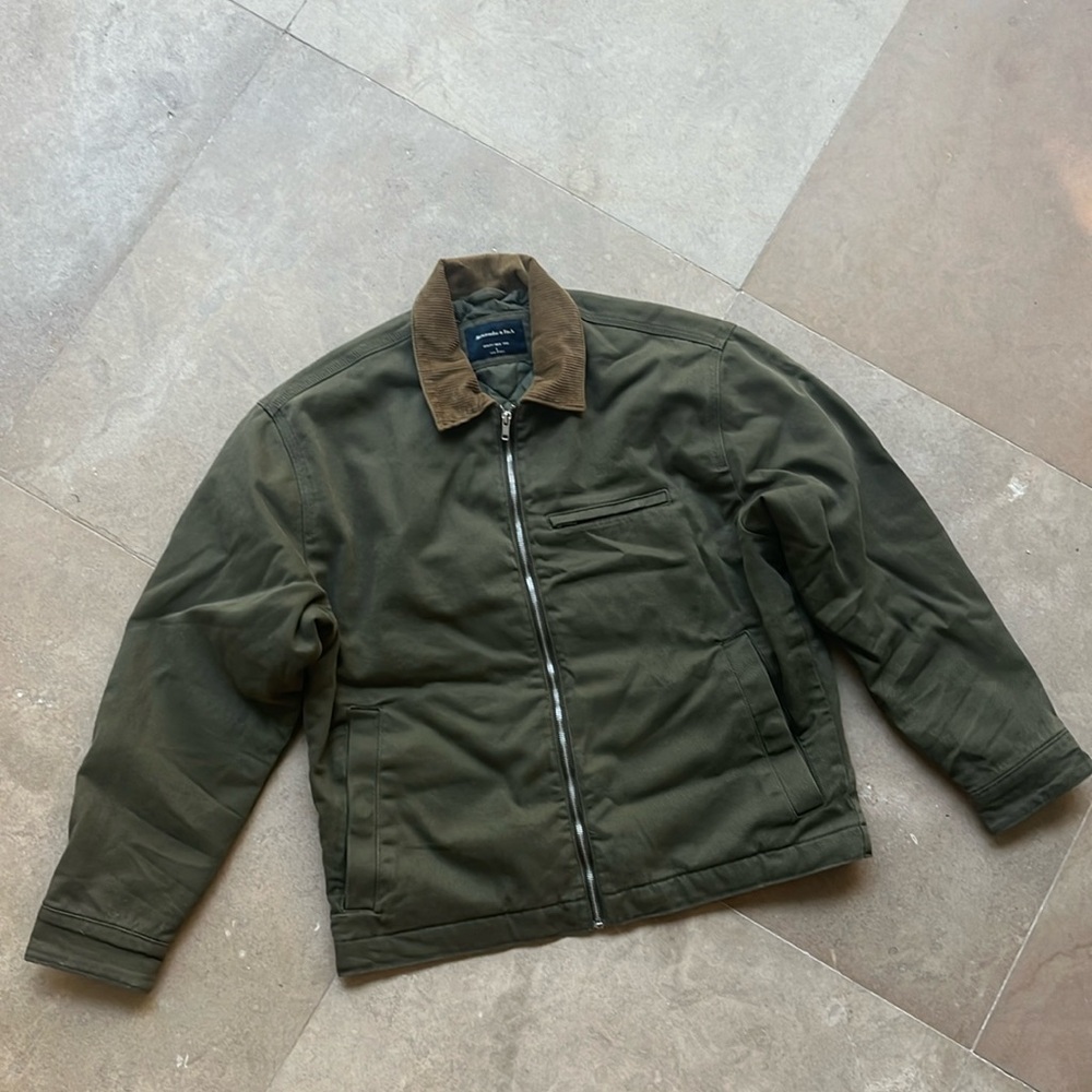 Green bomber style jacket